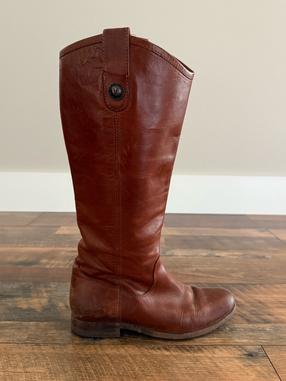 Frye Melissa Button Boots in Cognac - Picture 3 of 12